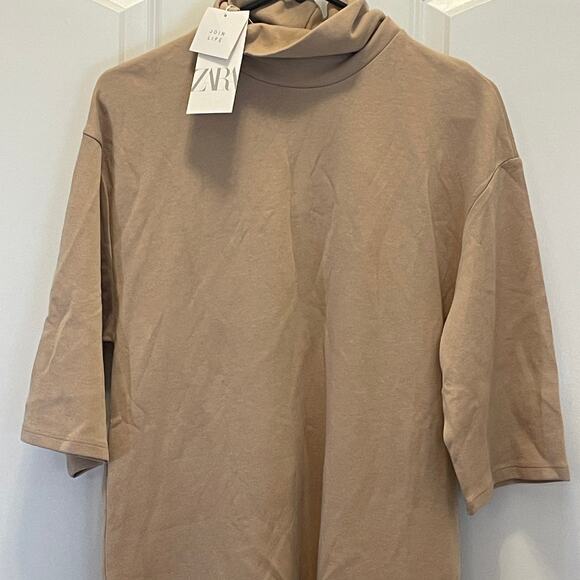 NWT Turtleneck Dress - Women Size S - Tan - Picture 5 of 5